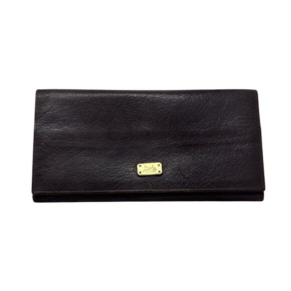Rare Vintage Celine Horse & Carriage Wallet 1970s Pre-LVMH Italy Brown Leather - Picture 1 of 8